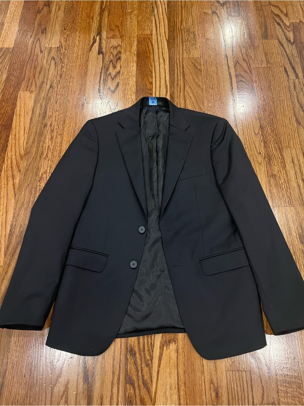 Calvin Klein Mens Suit Jacket Sport Coat Wool Black Size 36S